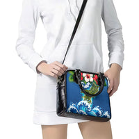 Guam Tropical Island Shoulder Handbag Hibiscus Floral Ocean Waves TS04 - Polynesian Pride