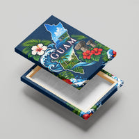 Guam Map Latte Stone Canvas Wall Art Hibiscus Floral Coastal Landscape TS04 - Polynesian Pride