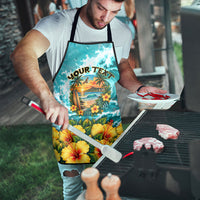 Personalized Hawaii 60th Birthday Eagle Apron Tropical Sunset Beach Hibiscus Ocean Wave TS04 - Polynesian Pride