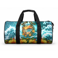 Personalized Hawaii 60th Birthday Eagle Duffle Bag Tropical Sunset Beach Hibiscus Ocean Wave TS04 One size Blue Yellow - Polynesian Pride