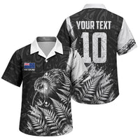 Personalized New Zealand Kiwi Bird Family Matching Off Shoulder Maxi Dress and Hawaiian Shirt Grunge Maori Tribal Pattern Silver Fern