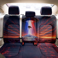 New Zealand Aotearoa Kiwi UFO Back Car Seat Cover Sci-Fi Galaxy Sunset Sky Tower And Mountain