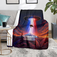 New Zealand Aotearoa Kiwi UFO Blanket Sci-Fi Galaxy Sunset Sky Tower And Mountain TS04 - Polynesian Pride