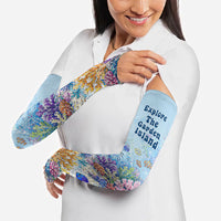 Fiji Taveuni Rainbow Reef Arm Sleeves Scuba Diver Vibrant Undersea Coral Garden Watercolor TS04 - Polynesian Pride
