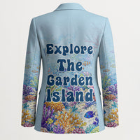 Fiji Taveuni Rainbow Reef Blazer Scuba Diver Vibrant Undersea Coral Garden Watercolor TS04 - Polynesian Pride