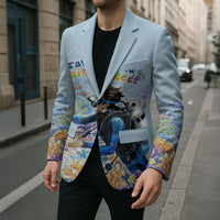 Fiji Taveuni Rainbow Reef Blazer Scuba Diver Vibrant Undersea Coral Garden Watercolor TS04 - Polynesian Pride