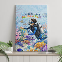 Fiji Taveuni Rainbow Reef Canvas Wall Art Scuba Diver Vibrant Undersea Coral Garden Watercolor TS04 - Polynesian Pride