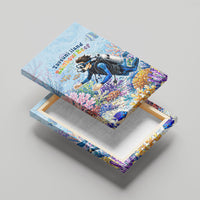Fiji Taveuni Rainbow Reef Canvas Wall Art Scuba Diver Vibrant Undersea Coral Garden Watercolor TS04 - Polynesian Pride