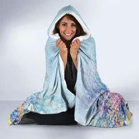 Fiji Taveuni Rainbow Reef Hooded Blanket Scuba Diver Vibrant Undersea Coral Garden Watercolor TS04 - Polynesian Pride