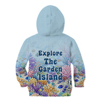 Fiji Taveuni Rainbow Reef Kid Hoodie Scuba Diver Vibrant Undersea Coral Garden Watercolor TS04 - Polynesian Pride