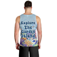 Fiji Taveuni Rainbow Reef Men Tank Top Scuba Diver Vibrant Undersea Coral Garden Watercolor TS04 - Polynesian Pride