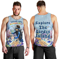 Fiji Taveuni Rainbow Reef Men Tank Top Scuba Diver Vibrant Undersea Coral Garden Watercolor TS04 - Polynesian Pride