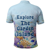 Fiji Taveuni Rainbow Reef Polo Shirt Scuba Diver Vibrant Undersea Coral Garden Watercolor TS04 - Polynesian Pride