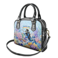 Fiji Taveuni Rainbow Reef Shoulder Handbag Scuba Diver Vibrant Undersea Coral Garden Watercolor TS04 - Polynesian Pride