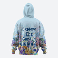 Fiji Taveuni Rainbow Reef Zip Hoodie Scuba Diver Vibrant Undersea Coral Garden Watercolor TS04 - Polynesian Pride