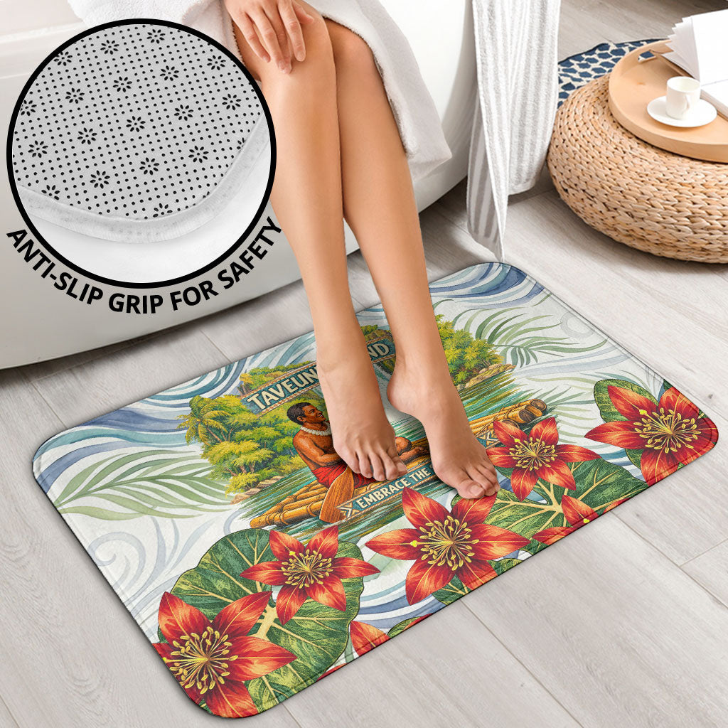 Fiji Taveuni Island Dateline Crossing Bathroom Set Tropical Cultural Landscape With Tagimoucia Floral Pattern