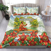 Fiji Taveuni Island Dateline Crossing Bedding Set Tropical Cultural Landscape With Tagimoucia Floral Pattern TS04 - Polynesian Pride