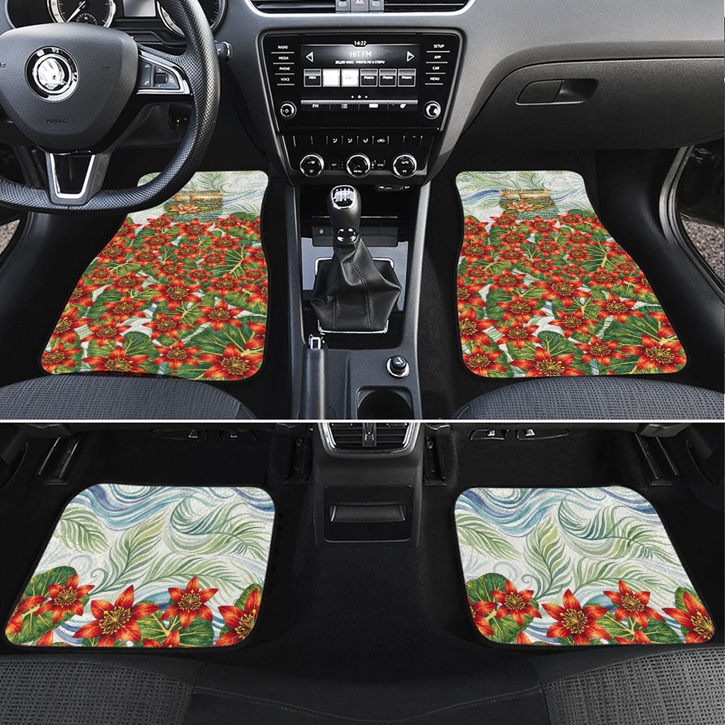 Fiji Taveuni Island Dateline Crossing Car Mats Tropical Cultural Landscape With Tagimoucia Floral Pattern