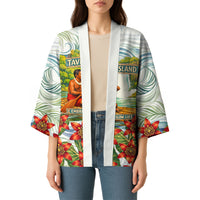 Fiji Taveuni Island Dateline Crossing Kimono Tropical Cultural Landscape With Tagimoucia Floral Pattern TS04 - Polynesian Pride
