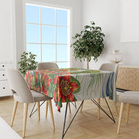 Fiji Taveuni Island Dateline Crossing Tablecloth Tropical Cultural Landscape With Tagimoucia Floral Pattern TS04 - Polynesian Pride