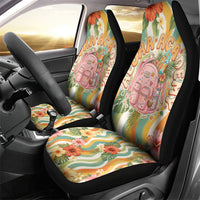 Hawaii Aloha Academy Back To School Car Seat Cover Sea Turtle Tropical Hibiscus Flowers Retro Psychedelic TS04 - Polynesian Pride