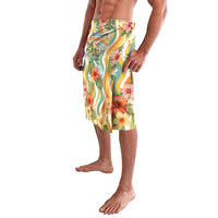 Hawaii Aloha Academy Back To School Lavalava Sea Turtle Tropical Hibiscus Flowers Retro Psychedelic