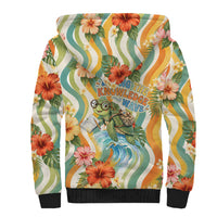 Hawaii Aloha Academy Back To School Sherpa Hoodie Sea Turtle Tropical Hibiscus Flowers Retro Psychedelic TS04 - Polynesian Pride