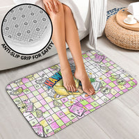Hawaii Cruising Back To School Bathroom Set Grid Pattern With School Bag And Vintage Surf Van TS04 - Polynesian Pride