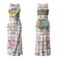 Hawaii Cruising Back To School Couples Matching Tank Maxi Dress and Hawaiian Shirt Grid Pattern With School Bag And Vintage Surf Van TS04 - Polynesian Pride