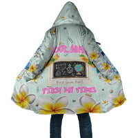 Personalized Hawaii Back To School Dolphin Cloak Grid Notebook Background With Dolphin Mascot And Plumeria Flowers TS04 Unisex Green White - Polynesian Pride