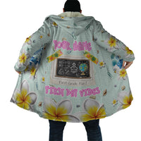Personalized Hawaii Back To School Dolphin Cloak Grid Notebook Background With Dolphin Mascot And Plumeria Flowers TS04 - Polynesian Pride