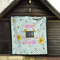 Personalized Hawaii Back To School Dolphin Quilt Grid Notebook Background With Dolphin Mascot And Plumeria Flowers TS04 - Polynesian Pride