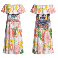 Personalized Hawaii School Club Back To Class Couples Matching Off Shoulder Maxi Dress and Hawaiian Shirt Retro Tropical Hibiscus Pattern With Open Notebook TS04 - Polynesian Pride