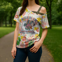 Personalized Hawaii School Club Back To Class Cross Shoulder Shirt Retro Tropical Hibiscus Pattern With Open Notebook TS04 - Polynesian Pride