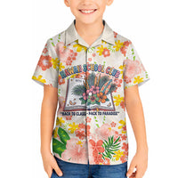 Personalized Hawaii School Club Back To Class Hawaiian Shirt Retro Tropical Hibiscus Pattern With Open Notebook TS04 - Polynesian Pride