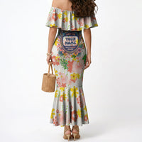 Personalized Hawaii School Club Back To Class Mermaid Dress Retro Tropical Hibiscus Pattern With Open Notebook TS04 - Polynesian Pride
