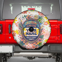 Personalized Hawaii School Club Back To Class Spare Tire Cover Retro Tropical Hibiscus Pattern With Open Notebook TS04 - Polynesian Pride