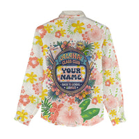 Personalized Hawaii School Club Back To Class Women Casual Shirt Retro Tropical Hibiscus Pattern With Open Notebook TS04 - Polynesian Pride