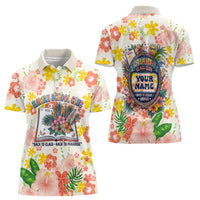 Personalized Hawaii School Club Back To Class Women Polo Shirt Retro Tropical Hibiscus Pattern With Open Notebook TS04 - Polynesian Pride
