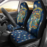 Personalized Hawaii Back To School Aloha Learning Car Seat Cover Retro Rainbow open Notebook with Pineapple and Hibiscus Flowers TS04 - Polynesian Pride