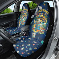 Personalized Hawaii Back To School Aloha Learning Car Seat Cover Retro Rainbow open Notebook with Pineapple and Hibiscus Flowers TS04 - Polynesian Pride