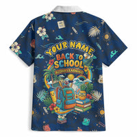 Personalized Hawaii Back To School Aloha Learning Hawaiian Shirt Retro Rainbow open Notebook with Pineapple and Hibiscus Flowers TS04 - Polynesian Pride