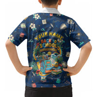 Personalized Hawaii Back To School Aloha Learning Hawaiian Shirt Retro Rainbow open Notebook with Pineapple and Hibiscus Flowers TS04 - Polynesian Pride