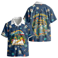 Personalized Hawaii Back To School Aloha Learning Kid Hawaiian Shirt Retro Rainbow open Notebook with Pineapple and Hibiscus Flowers TS04 - Polynesian Pride