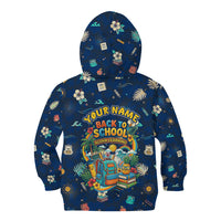 Personalized Hawaii Back To School Aloha Learning Kid Hoodie Retro Rainbow open Notebook with Pineapple and Hibiscus Flowers TS04 - Polynesian Pride