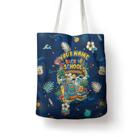 Personalized Hawaii Back To School Aloha Learning Tote Bag Retro Rainbow open Notebook with Pineapple and Hibiscus Flowers TS04 - Polynesian Pride