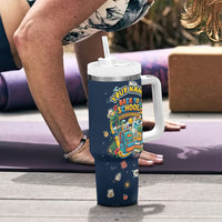 Personalized Hawaii Back To School Aloha Learning Tumbler With Handle Retro Rainbow open Notebook with Pineapple and Hibiscus Flowers TS04 - Polynesian Pride