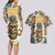 Pineapple Skull Couples Matching Long Sleeve Bodycon Dress and Hawaiian Shirt Summer Paradise TS04 Multicolor - Polynesian Pride