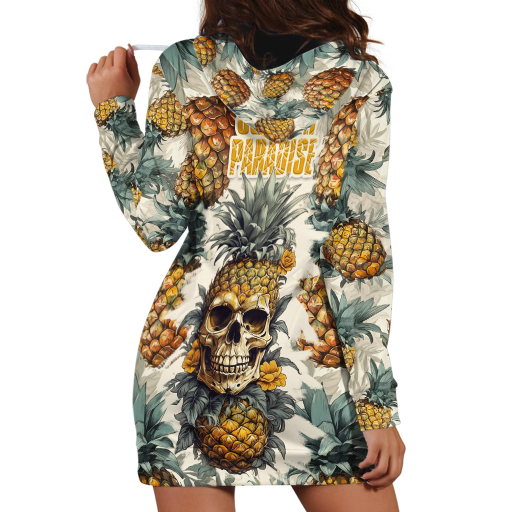 Pineapple Skull Hoodie Dress Summer Paradise TS04 Multicolor - Polynesian Pride