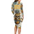 Pineapple Skull Long Sleeve Bodycon Dress Summer Paradise TS04 Long Dress Multicolor - Polynesian Pride